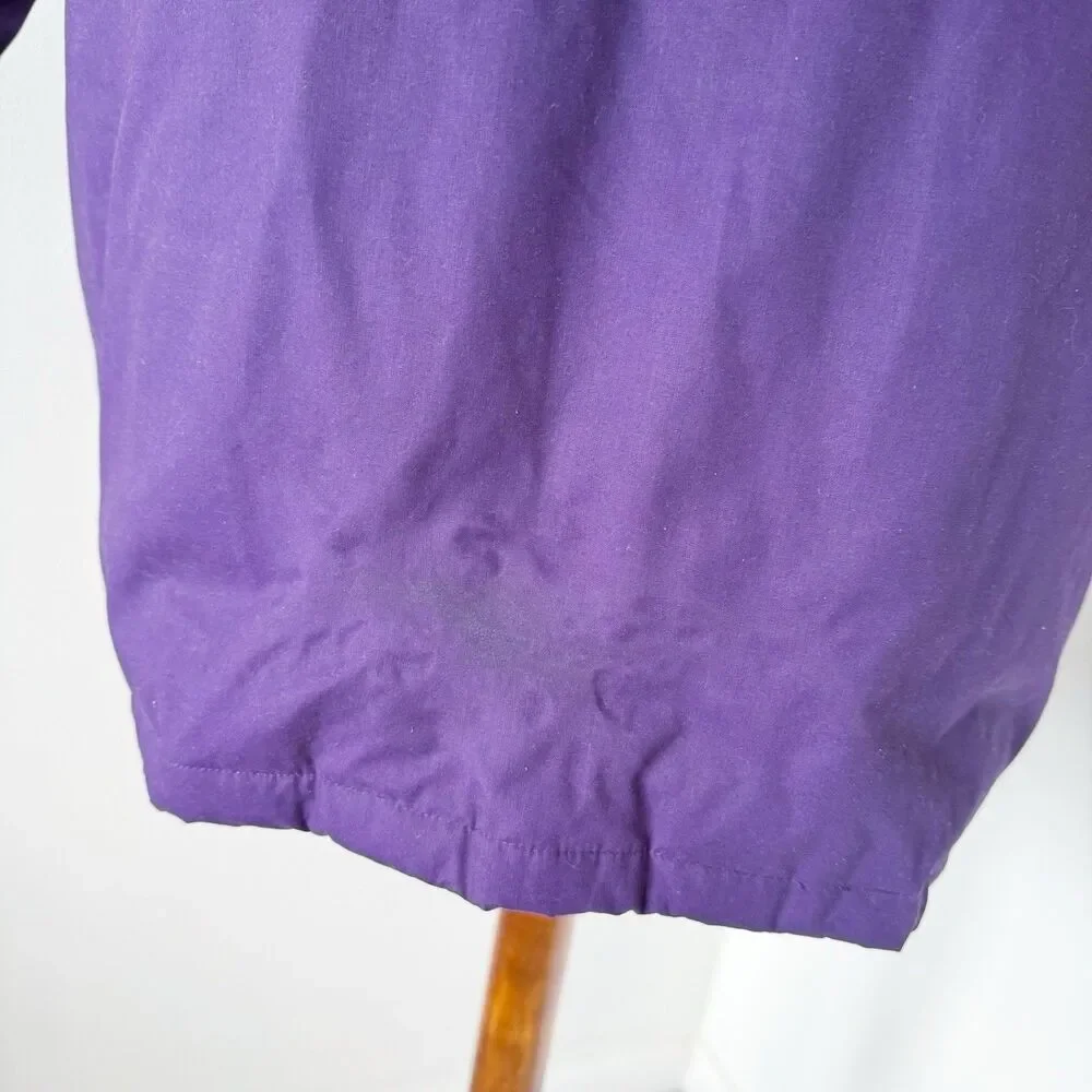 Vtg Eddie Bauer Goose Down Snowline Parka Coat Women's Sz XL Dark Purple Puffer